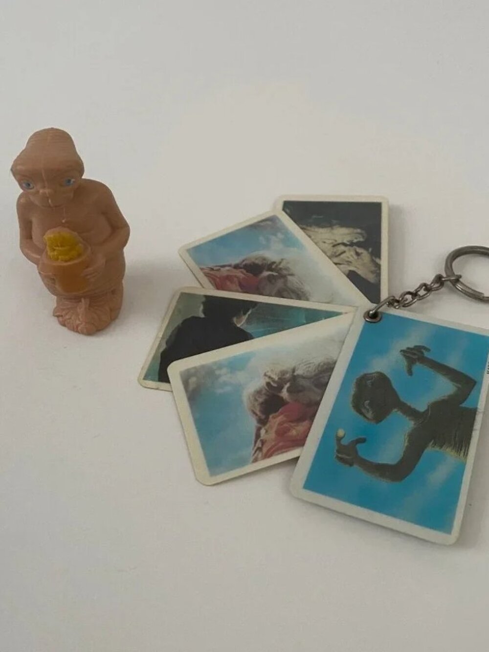 Vintage E.T. movie keychain Plastic Photo Film Strip 1982 80s , figure lot